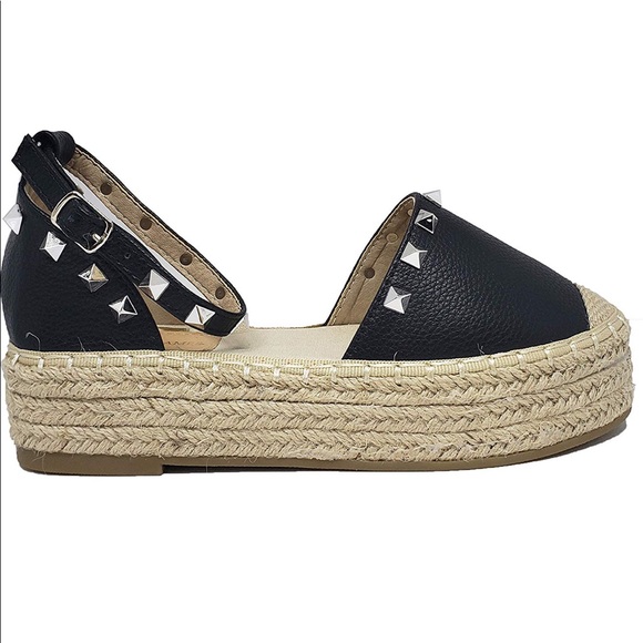 NEW Black Espadrilles with Platform! - Picture 2 of 2